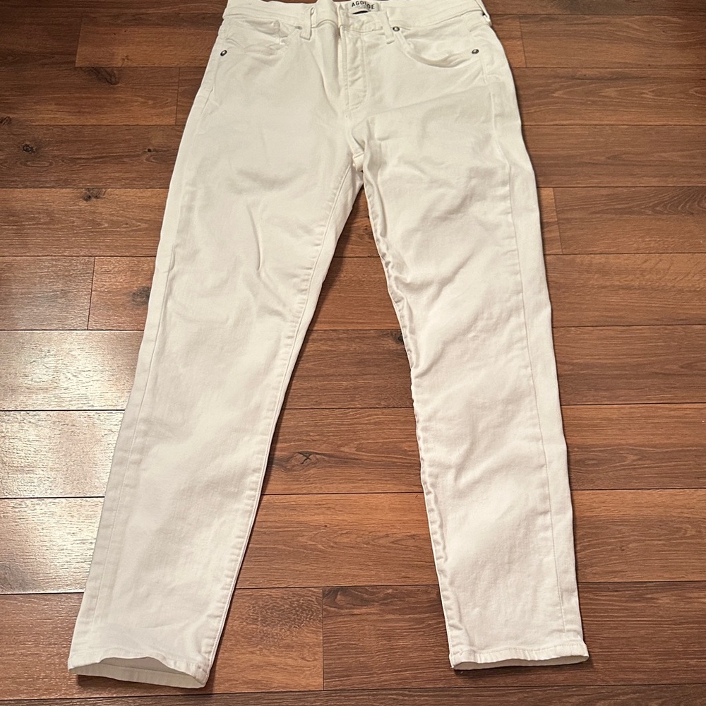 AGOLDE Filter Free White Denim High-rise Jeans. size 28